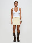 Esmee Shirred Mini Skirt Yellow