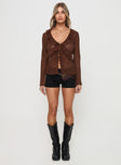 Domanic Frill Top Brown