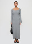 Kattan Long Sleeve Maxi Dress Grey