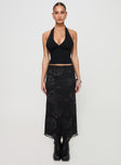 Eleazar Mesh Maxi Skirt Black