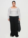 Montana Knit Pants Black Curve