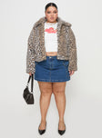 Popstar Jacket Cream Cheetah Curve