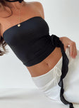 product Princess Polly Full Sleeves Asymmetric Neckline  Elixir Tube Top Black