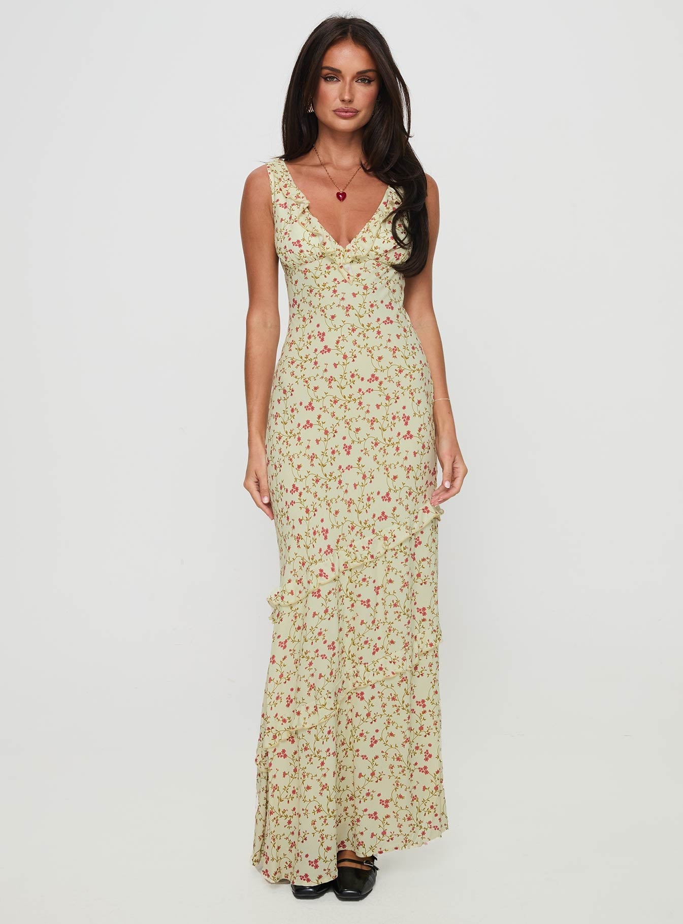 Collective Dress - Ridgewood Maxi Dress Beige Floral third image