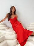 product Princess Polly Asymmetric Neckline  Emily Maxi Dress Red