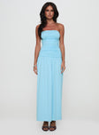 Glorie Strapless Maxi Dress Light Blue