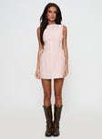 Earlie Mini Dress Pink Stripe