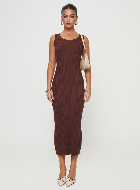 Collective Dress Brown Dress Midi Jackman