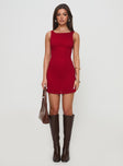 Lovely Mini Dress Burgundy