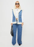 Ottilie Shearling Vest Blue