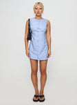 Anabel Mini Dress Blue Stripe