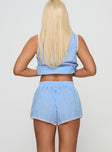 Jaycob Tie Front Set Blue Gingham