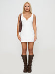 Porcelaine Corset Mini Dress White