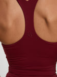 Fast Track Longline Active Tank Top Red