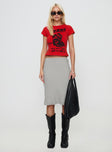 Amren Midi Skirt Black / Beige