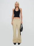 Graham Pleated Pants Beige