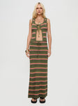 Giulia Knit Maxi Skirt Green Multi