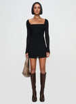 Lanchester Long Sleeve Mini Dress Black