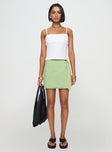 Isaak Wrap Mini Skirt Sage