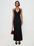 Beautie Halter Maxi Dress Black