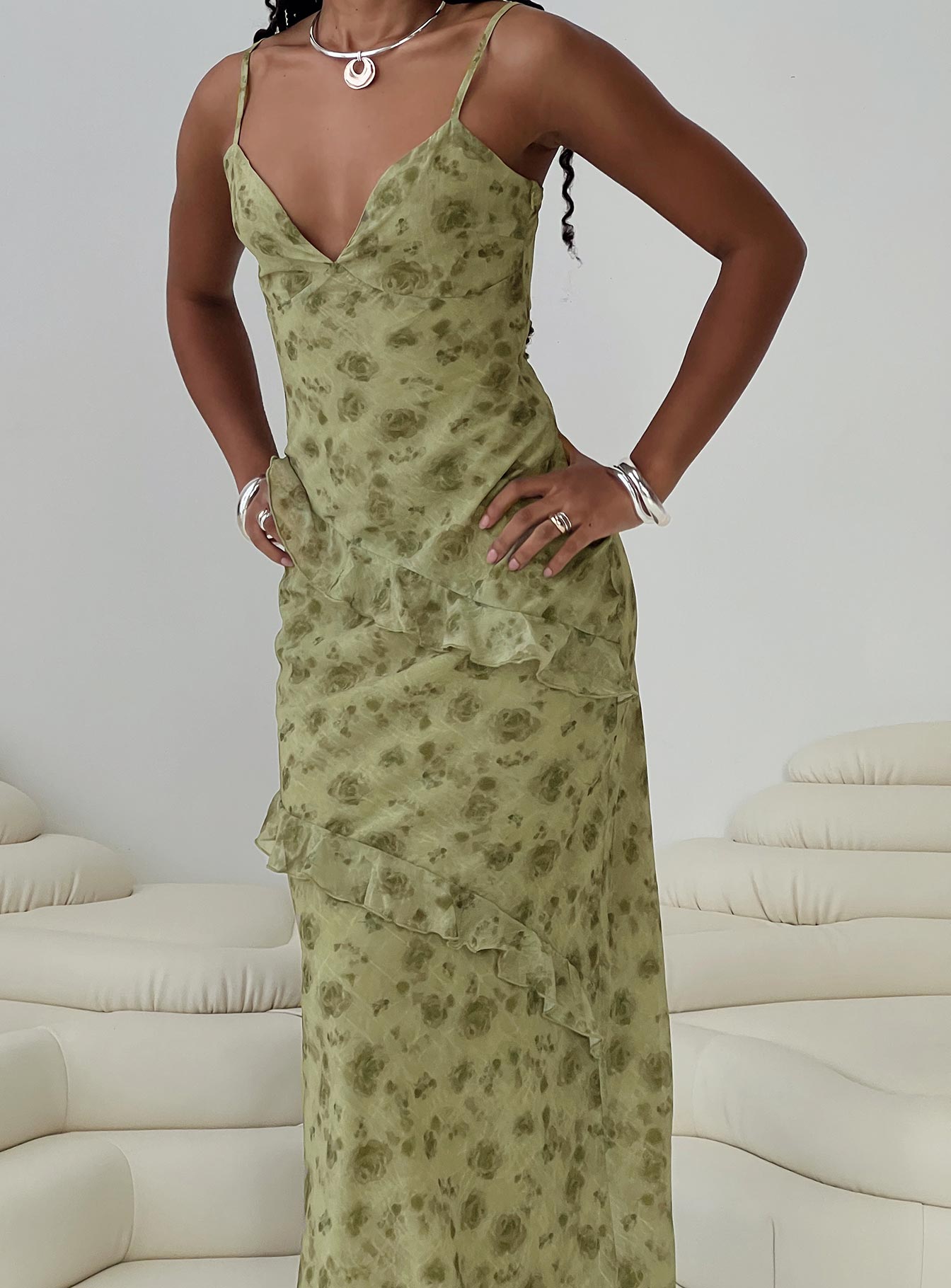 Shop Formal Dress - Teffoli Maxi Dress Green third image