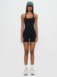 Run The Play Active Romper Black