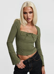 Linsley Long Sleeve Top Green