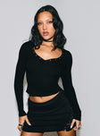 Brea Long Sleeve Top Black