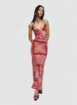 Sugar Plum Maxi Dress Red Paisley