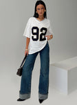 front view of model wearing Princess Polly 92 Charm Top White Half Sleeves V-Neck 