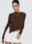 Renewal Long Sleeve Top Brown