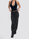 Eleazar Mesh Maxi Skirt Black