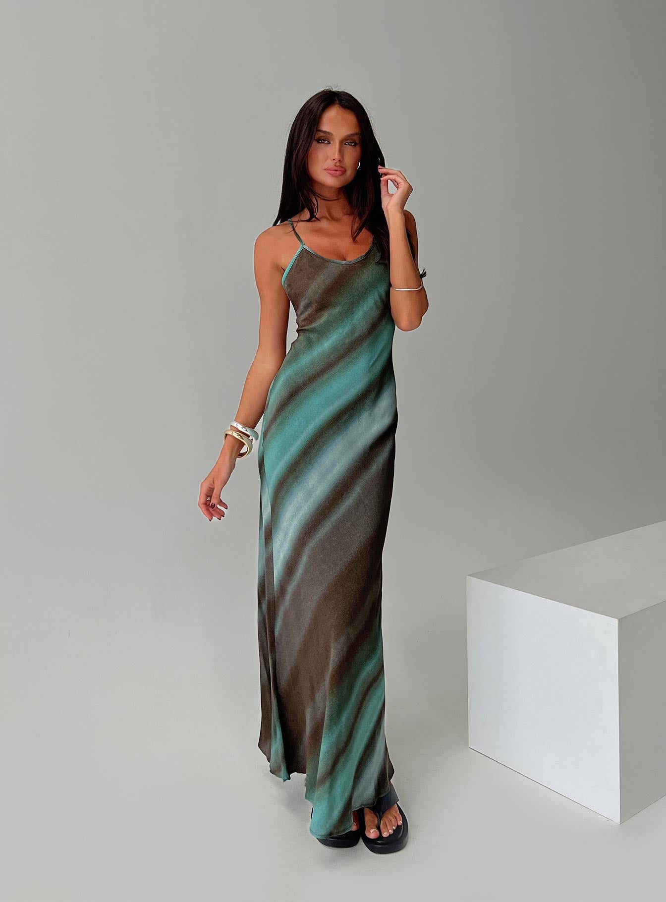 Shop Formal Dress - Otillie Maxi Dress Blue Multi third image