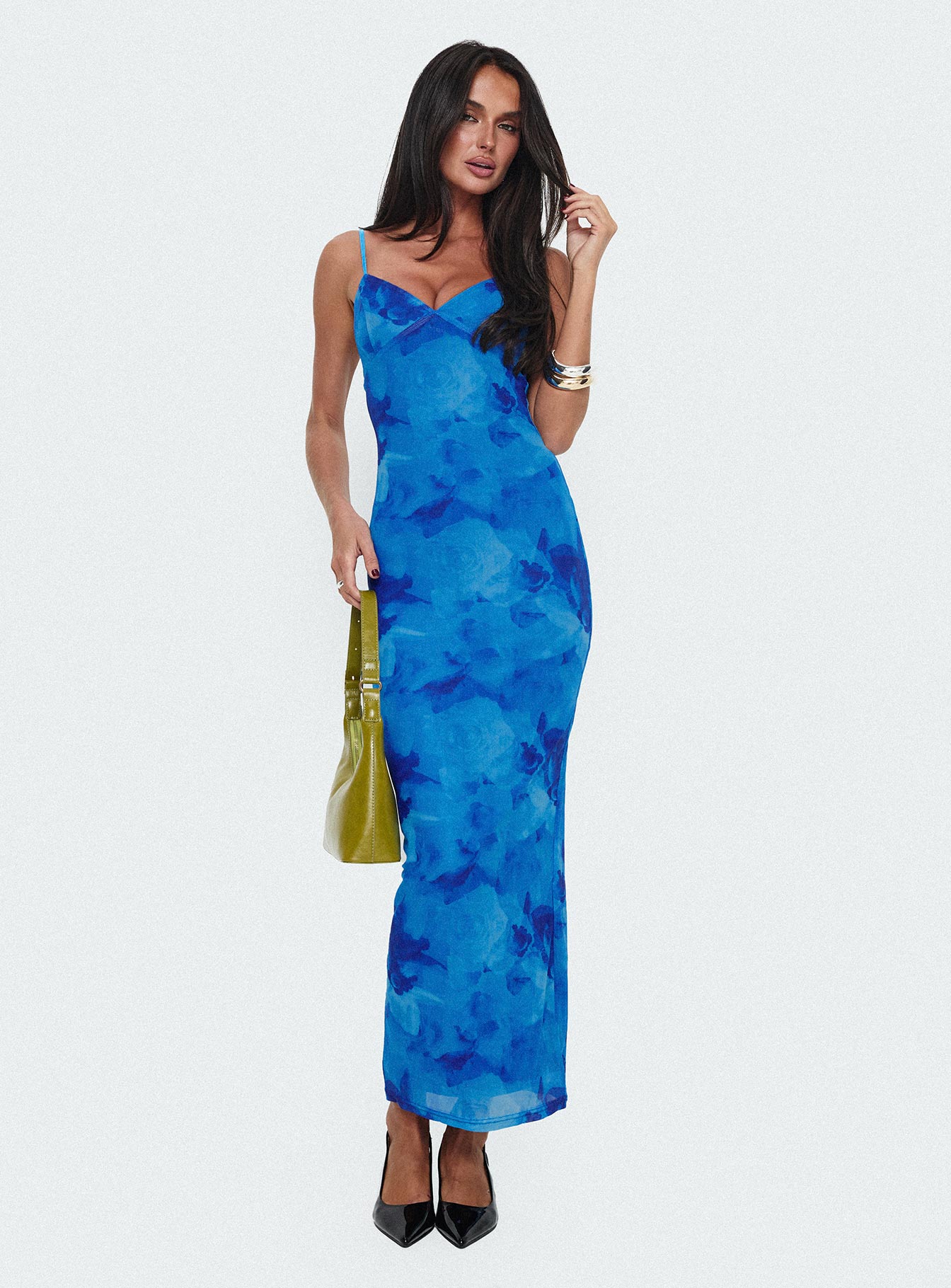 Shop Formal Dress - Hathaway Maxi Dress Blue Floral third image