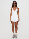 Spirit Pleat Tennis Romper White