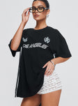 Goal La Oversized Tee Black