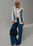 Ottilie Shearling Vest Blue