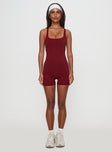 Run The Play Active Romper Red