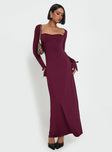 Dalzine Maxi Dress Burgundy