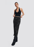 Eleazar Mesh Maxi Skirt Black