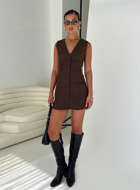 Laire Mini Dress Chocolate