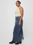 product Lune Denim Maxi Skirt Blue Princess Polly  Maxi 