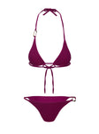 Aimi Glitter Tie Side Bikini Bottoms Purple