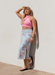   front view of model wearing Princess Polly Aliana Midi Skirt Multi 