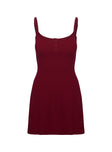 Baseline Rib Mini Dress Red