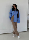 product Princess Polly High Waisted Pants High Waisted Pants High Waisted Pants  Brenda Linen Blend Pants Beige