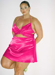 front view of model wearing Princess Polly Aura Top Pink Curve 