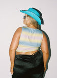 back view of model wearing Princess Polly High Frequency Top Multi Curve 