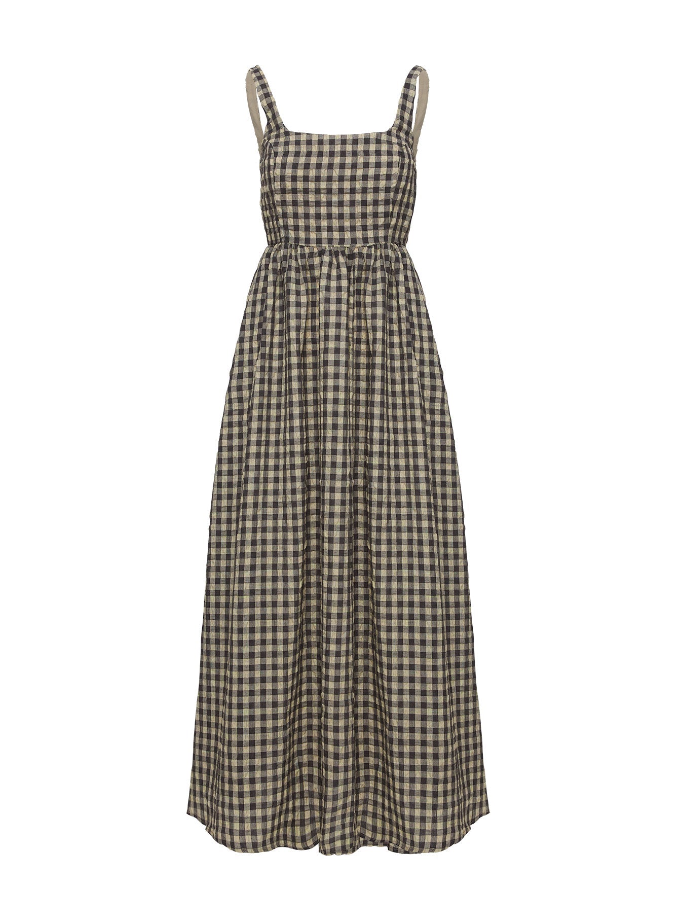 Collective Dress - Cartmel Check Maxi Dress Black / Cream third image