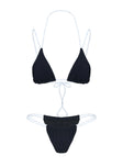 Desiree Triangle Bikini Top Black / White